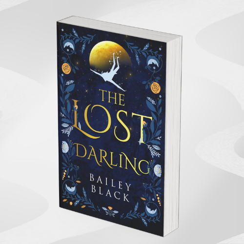 Paperback edition of The Lost Darling by Bailey Black, the first book in the Neverland romantasy trilogy featuring enemies-to-lovers and dark magic
